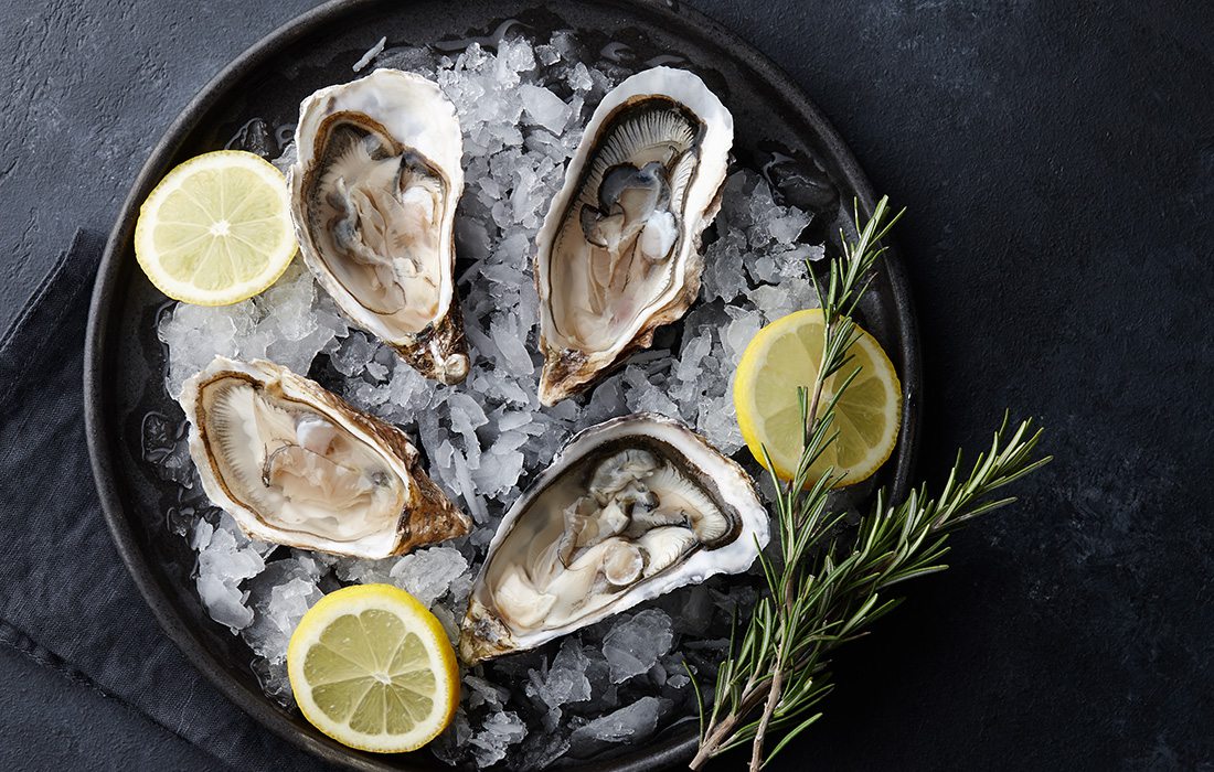 raw oysters