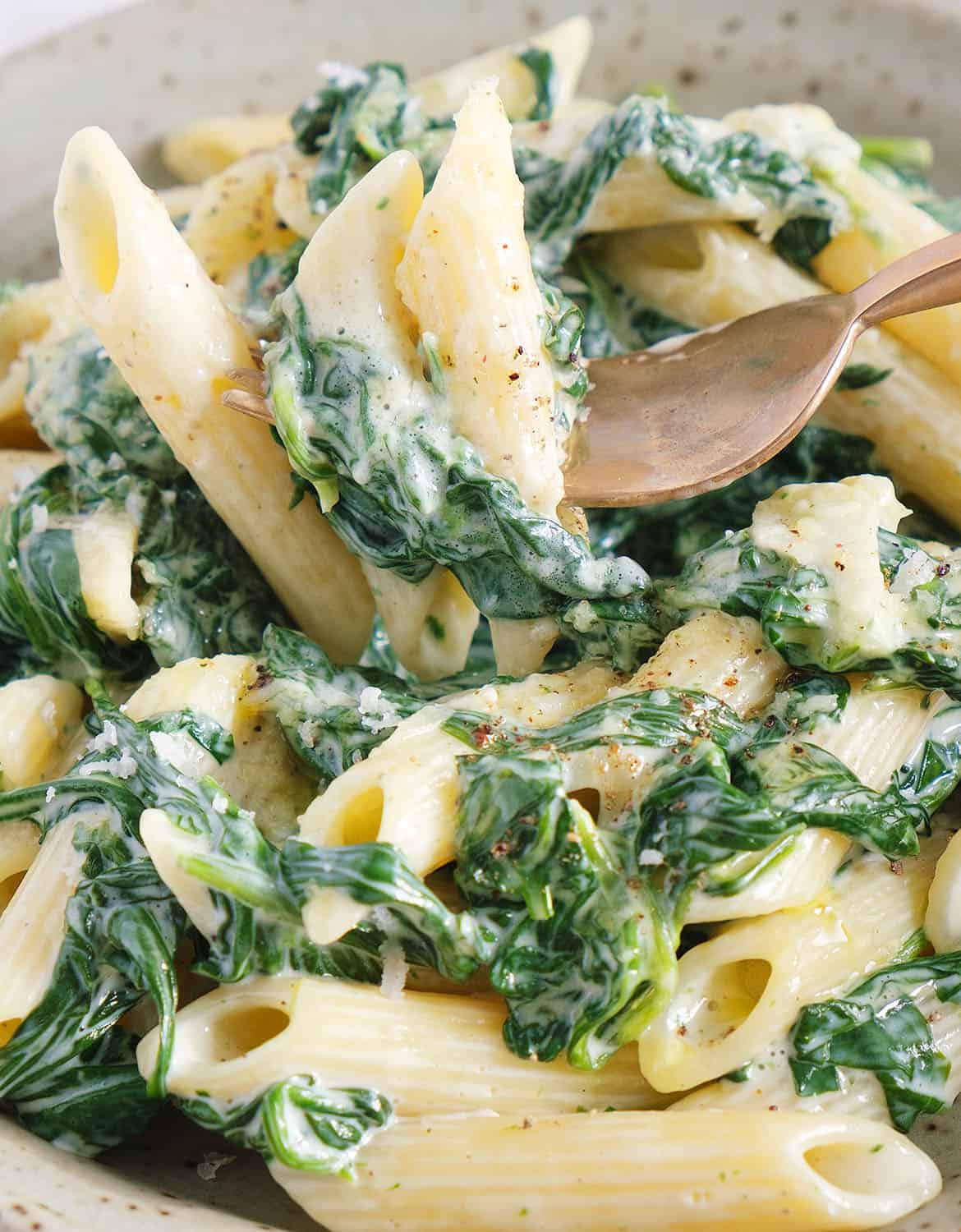 homemade spinach pasta