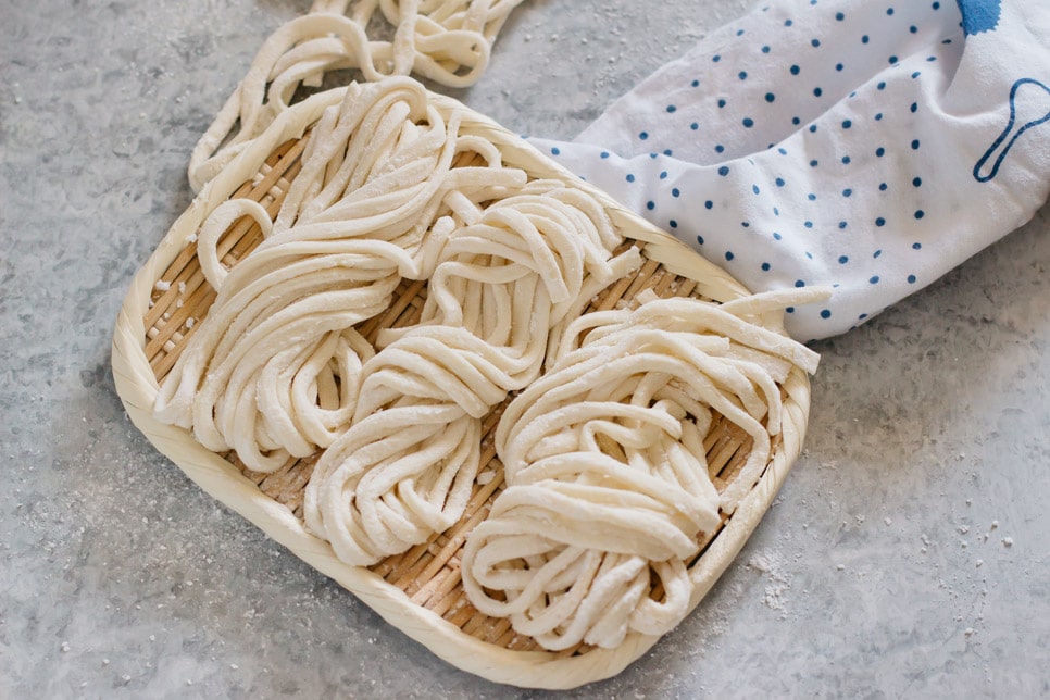 homemade udon noodles