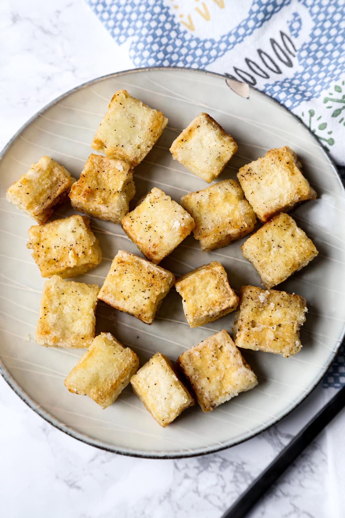 cornstarch fried tofu