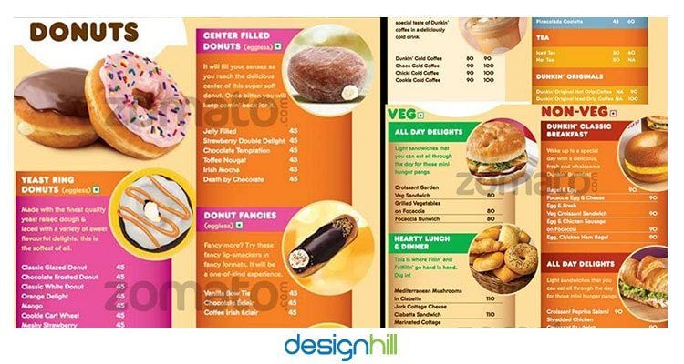 dunkin breakfast menu