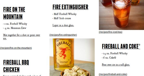 fireball calories