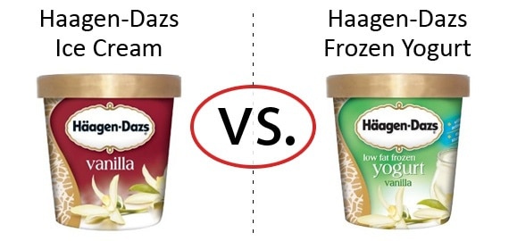 frozen yogurt vs ice cream