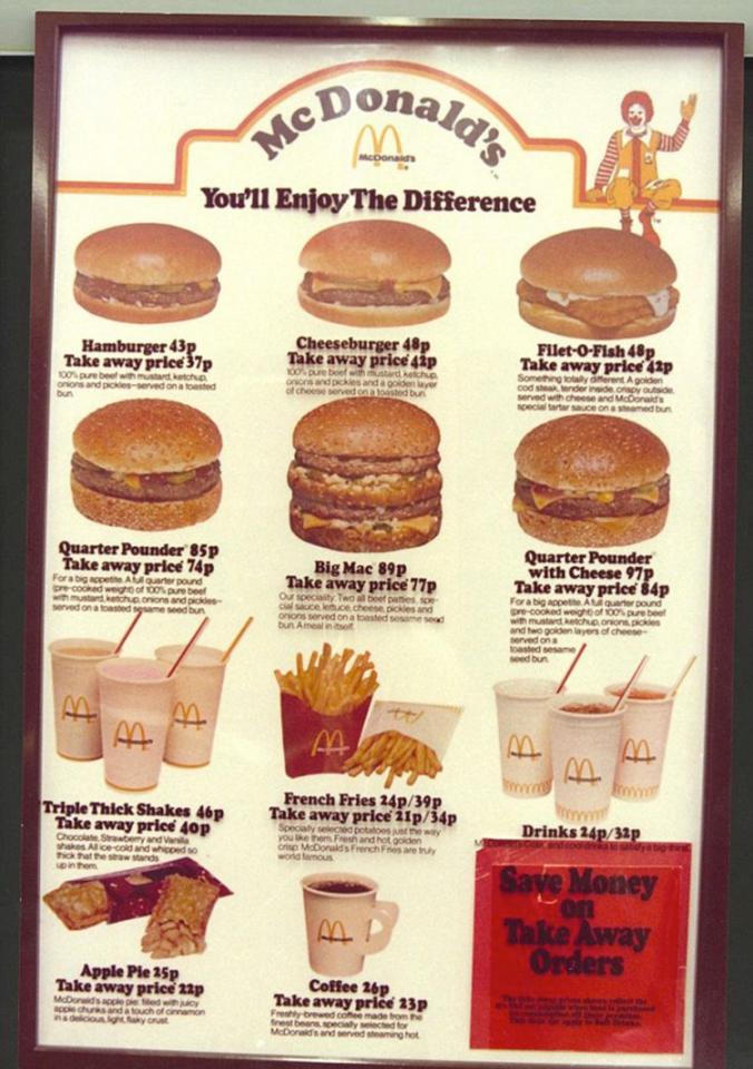 mcdonald's first menu