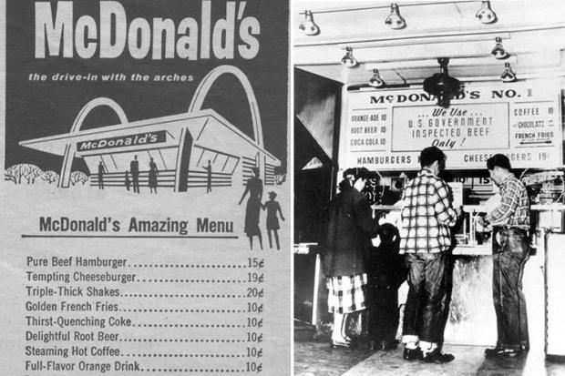 mcdonald's first menu