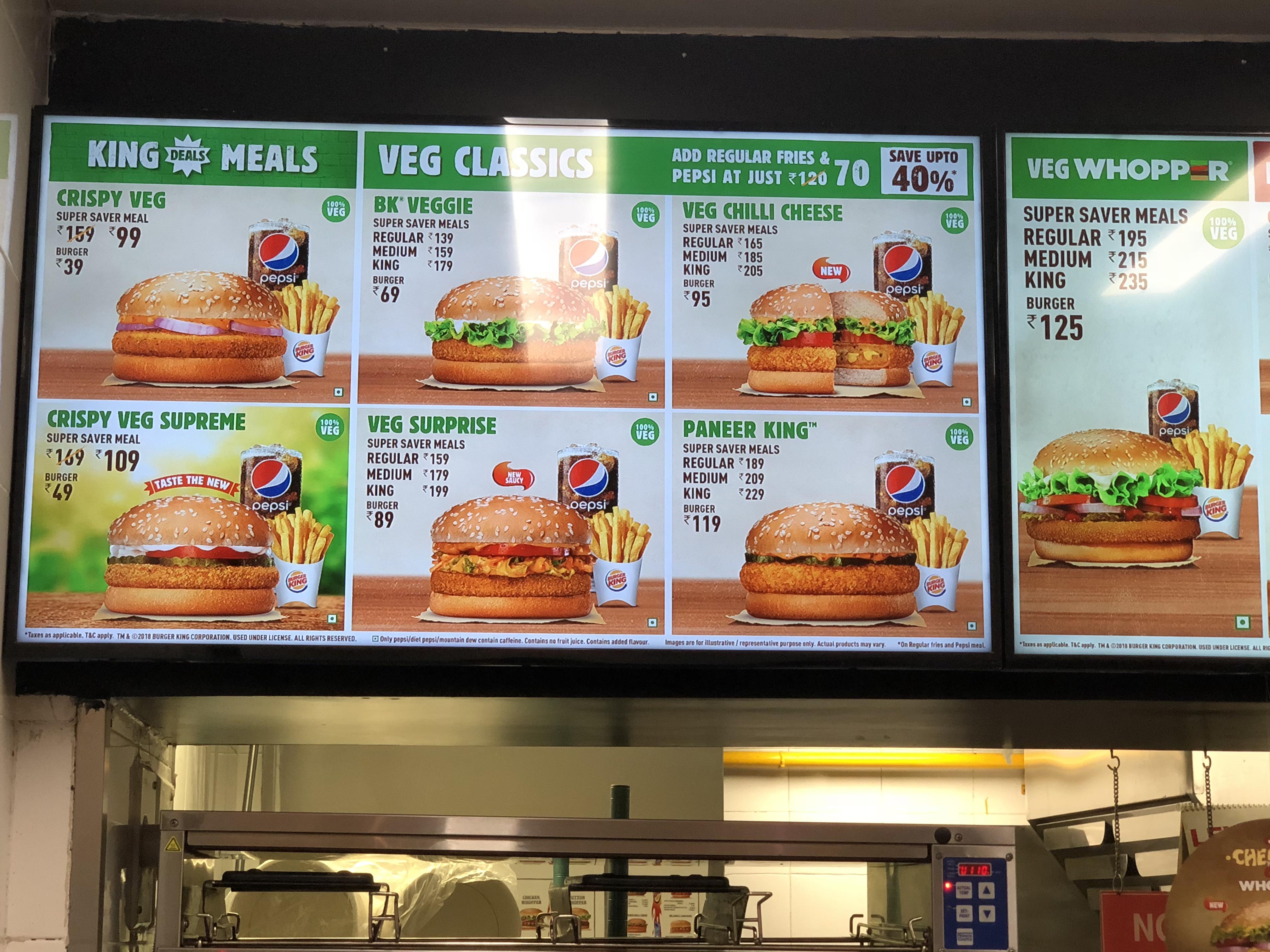 vegetarian burger king options