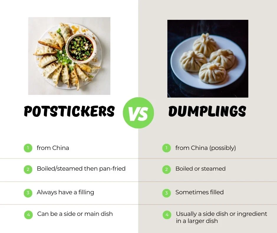 dumplings vs potstickers