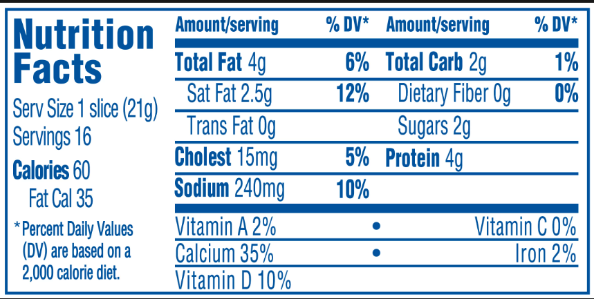 ingredients in american cheese