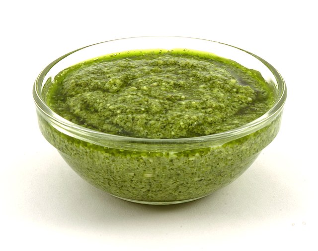 Origins of Garlic Basil Pesto: