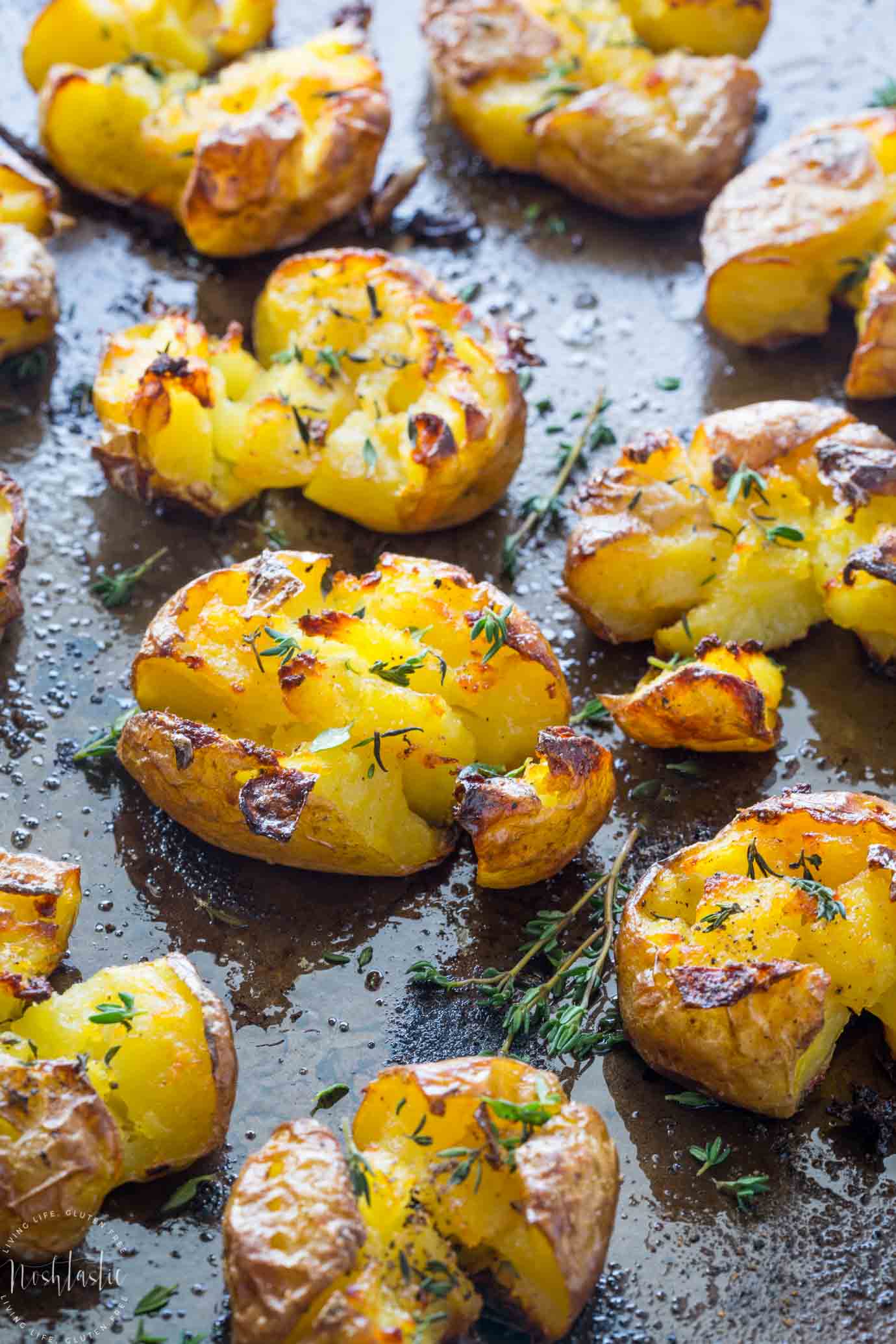 smashed russet potatoes