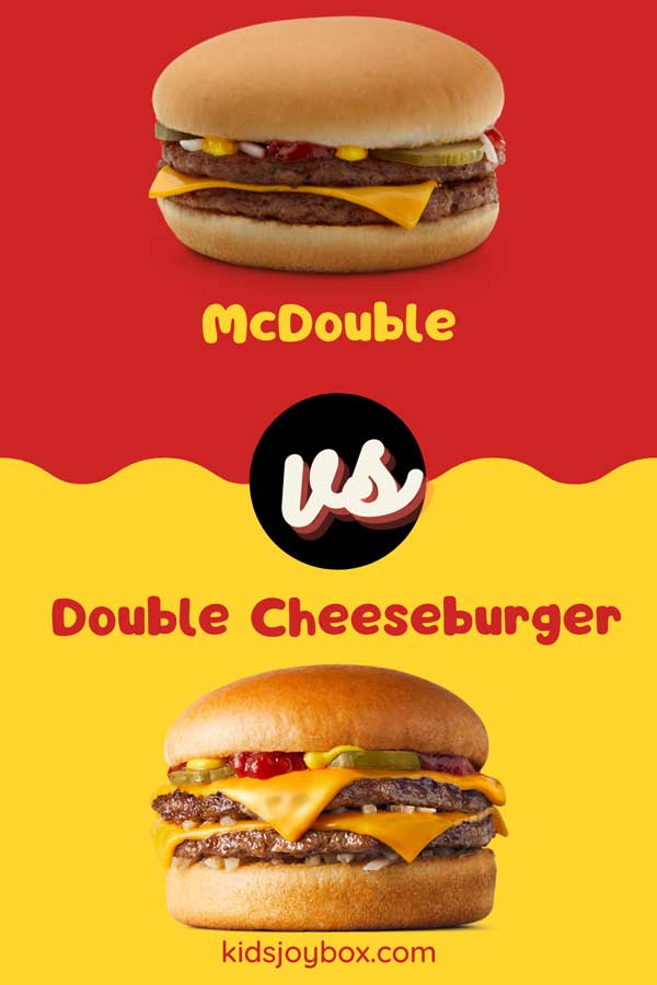 difference between double cheeseburger and mcdouble