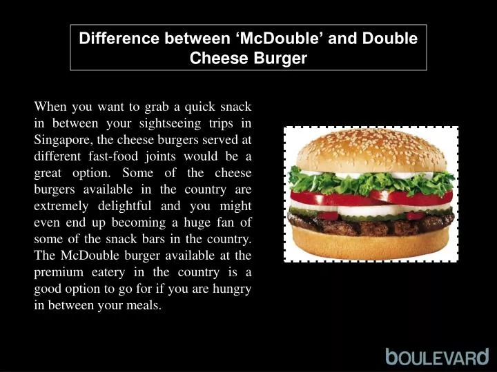 difference between double cheeseburger and mcdouble