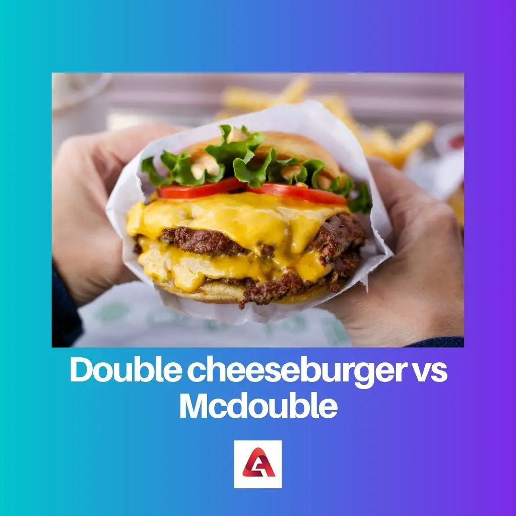 difference between double cheeseburger and mcdouble