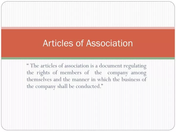 which document determines the number of shares in a company?